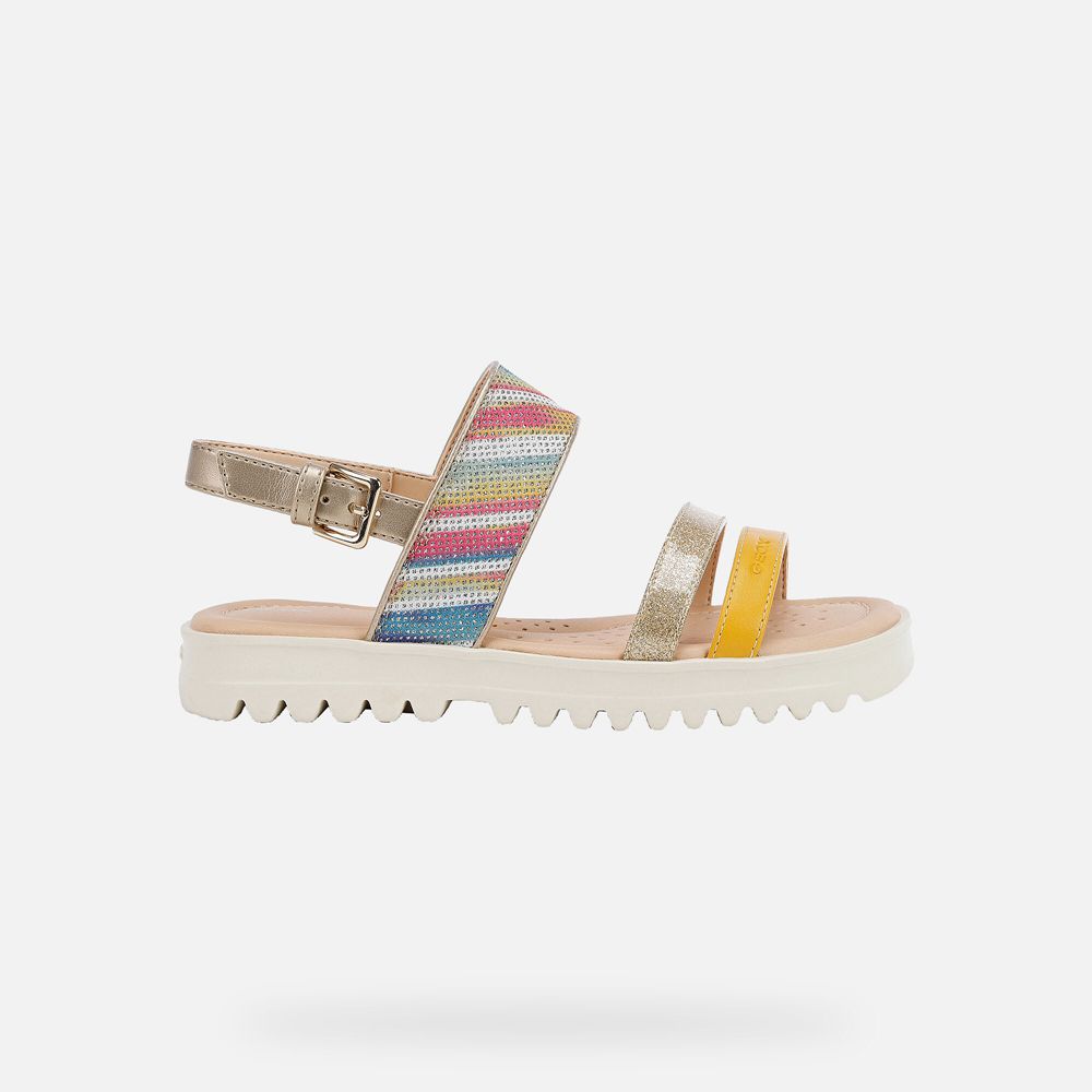 Sandalias Geox Menina Douradas - Coralie - TQWYL0891